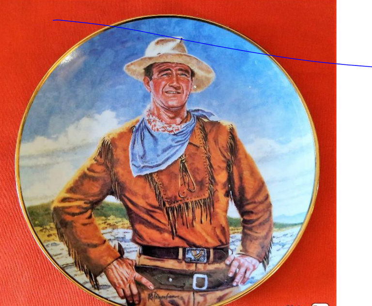 ASSIETTE COMMEMORATIVE JOHN WAYNE